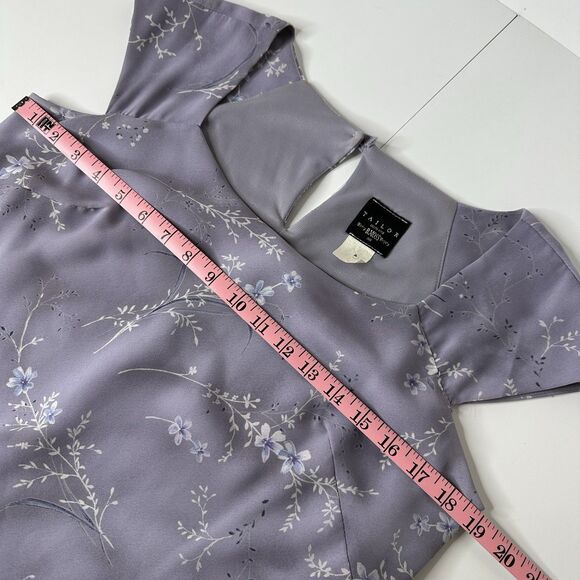 Vintage Tailor B Moss Floral Maxi Dress Womens Sz 8 Purple Fairy Church 90s Y2K - Picture 10 of 14